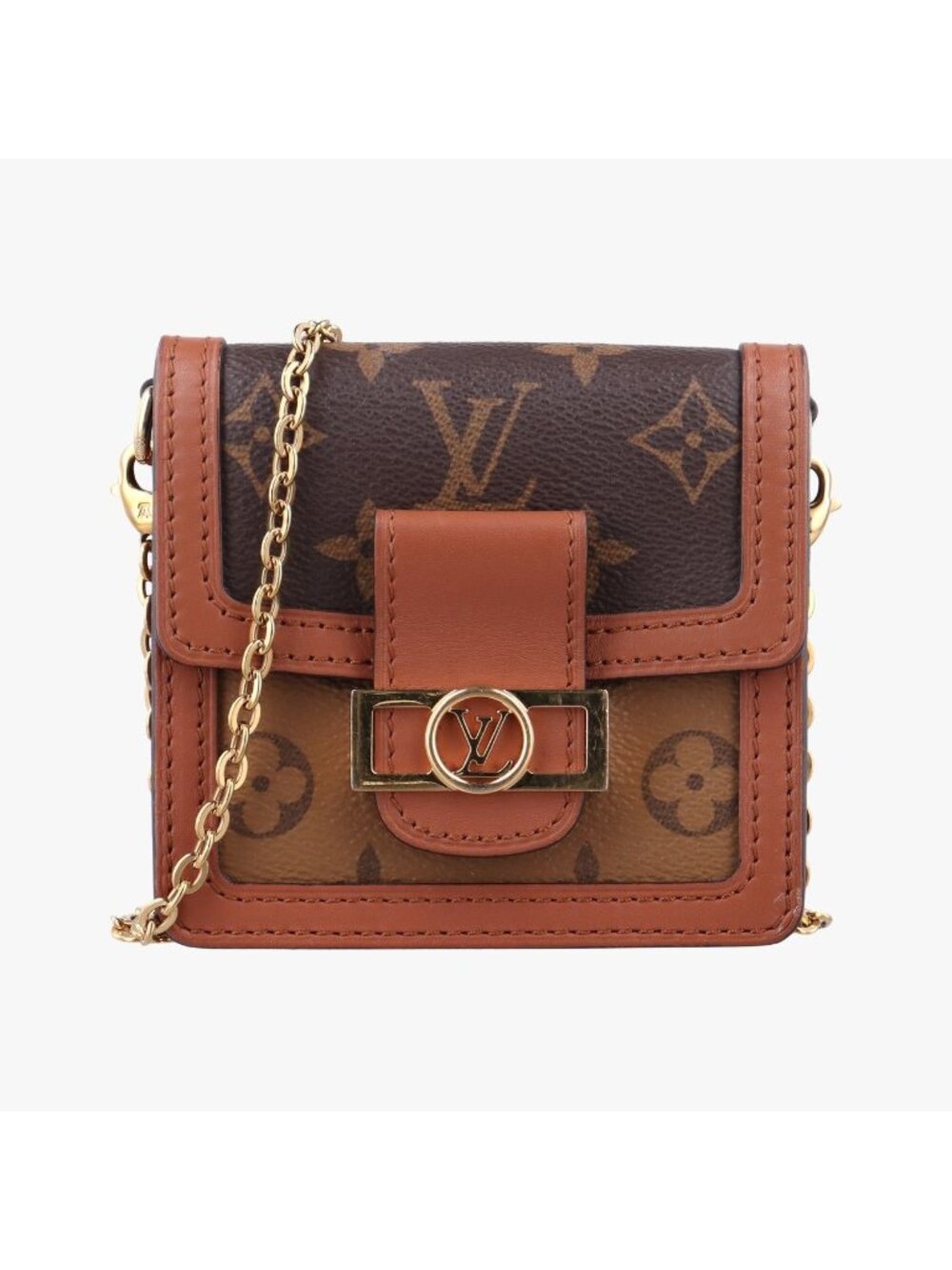 Louis Vuitton Dauphine BB Monogram Brown Canvas Shoulder Bag
